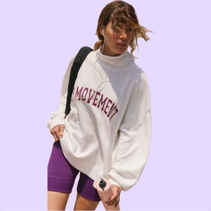 NWOT Free People Movement Victory Set White Mulberry Combo Size XL $148 \"FLAW\"